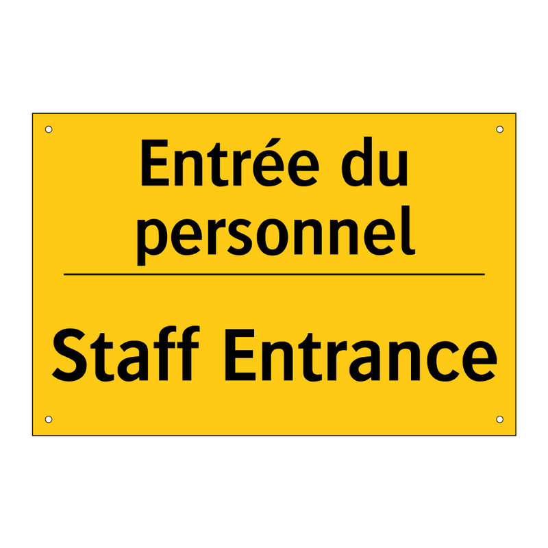 Entrée du personnel - Staff Entrance