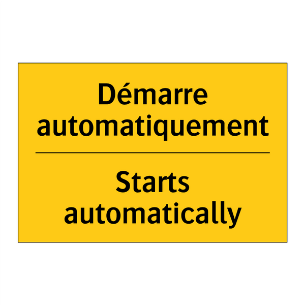 Démarre automatiquement - Starts automatically