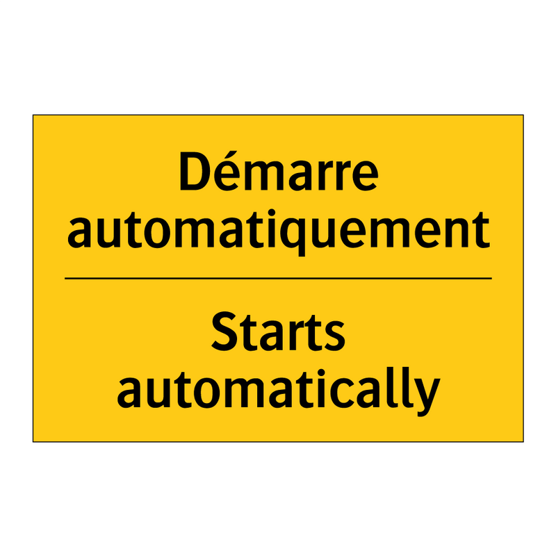 Démarre automatiquement - Starts automatically