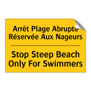 Arrêt Plage Abrupte Réservée Aux  /.../ - Stop Steep Beach Only For Swimmers /.../