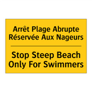Arrêt Plage Abrupte Réservée Aux  /.../ - Stop Steep Beach Only For Swimmers /.../
