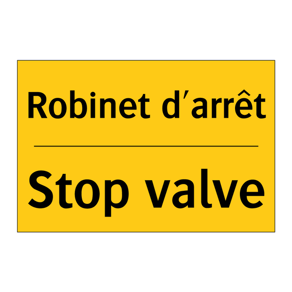 Robinet d'arrêt - Stop valve