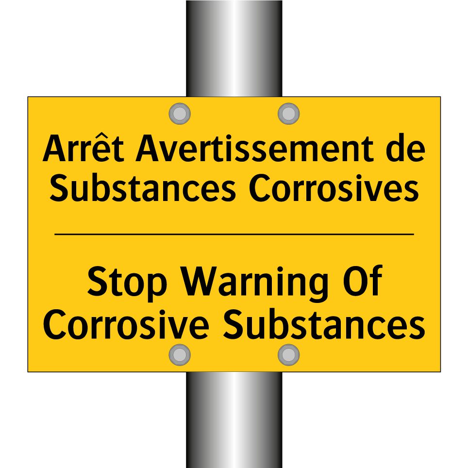 Arrêt Avertissement de Substances  /.../ - Stop Warning Of Corrosive Substances /.../
