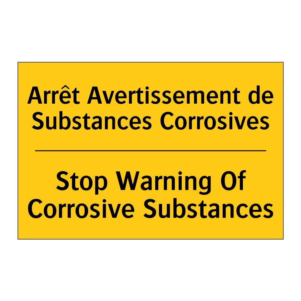 Arrêt Avertissement de Substances  /.../ - Stop Warning Of Corrosive Substances /.../