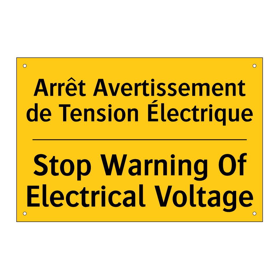 Arrêt Avertissement de Tension  /.../ - Stop Warning Of Electrical Voltage /.../