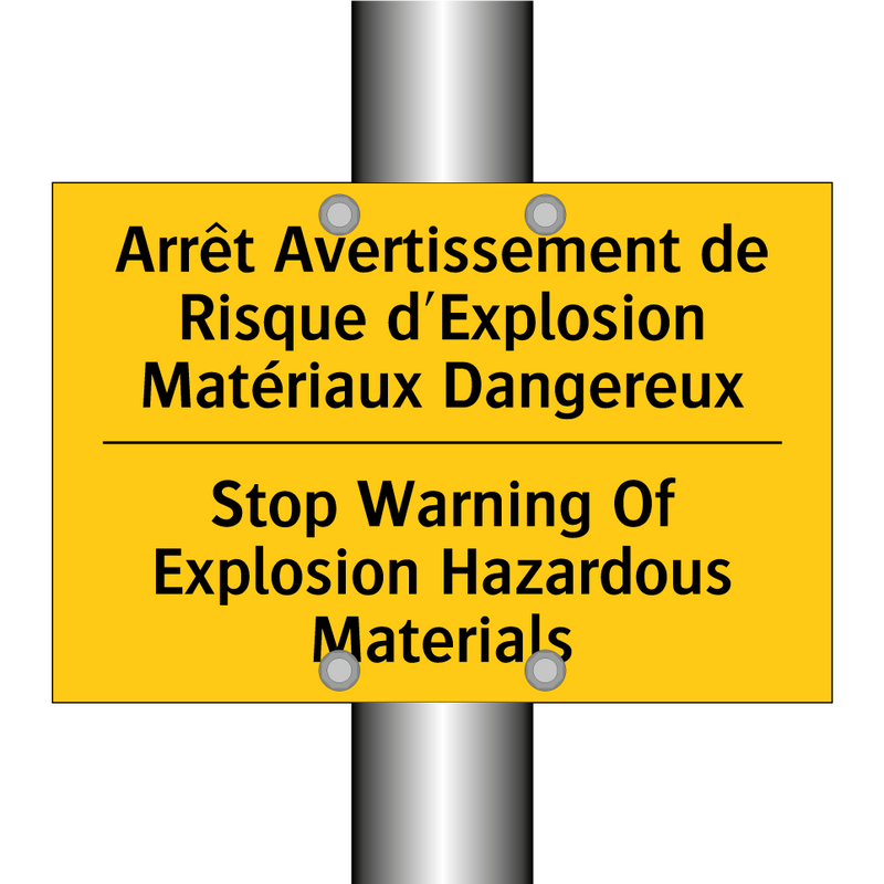 Arrêt Avertissement de Risque  /.../ - Stop Warning Of Explosion Hazardous  /.../