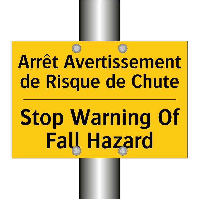 Arrêt Avertissement de Risque  /.../ - Stop Warning Of Fall Hazard