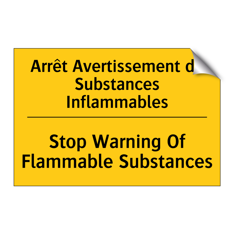 Arrêt Avertissement de Substances  /.../ - Stop Warning Of Flammable Substances /.../