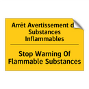 Arrêt Avertissement de Substances  /.../ - Stop Warning Of Flammable Substances /.../