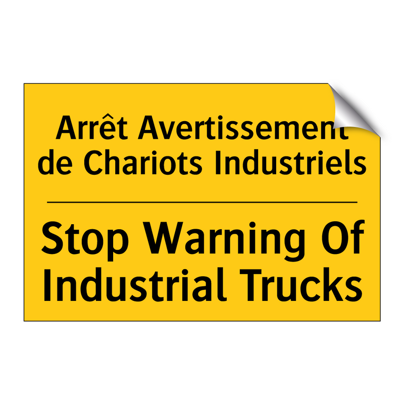 Arrêt Avertissement de Chariots  /.../ - Stop Warning Of Industrial Trucks /.../