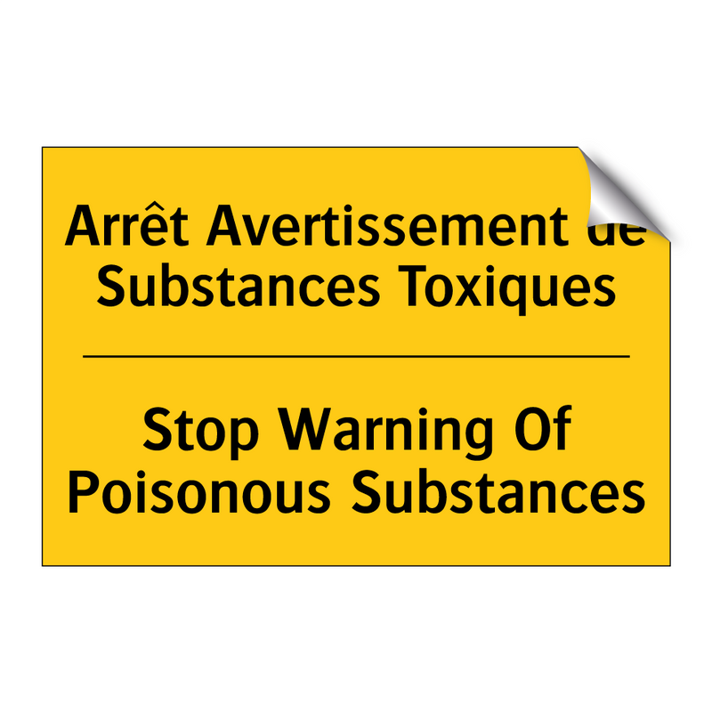 Arrêt Avertissement de Substances  /.../ - Stop Warning Of Poisonous Substances /.../