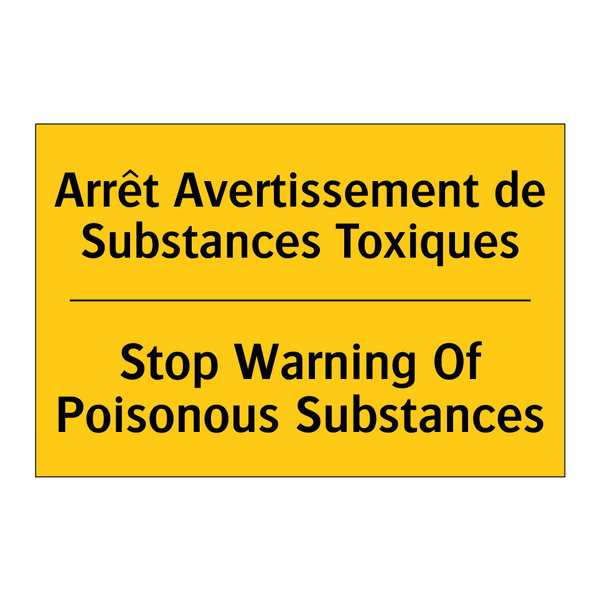 Arrêt Avertissement de Substances  /.../ - Stop Warning Of Poisonous Substances /.../