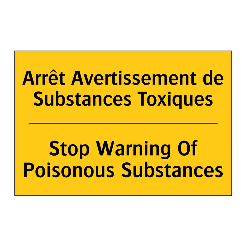 Arrêt Avertissement de Substances  /.../ - Stop Warning Of Poisonous Substances /.../