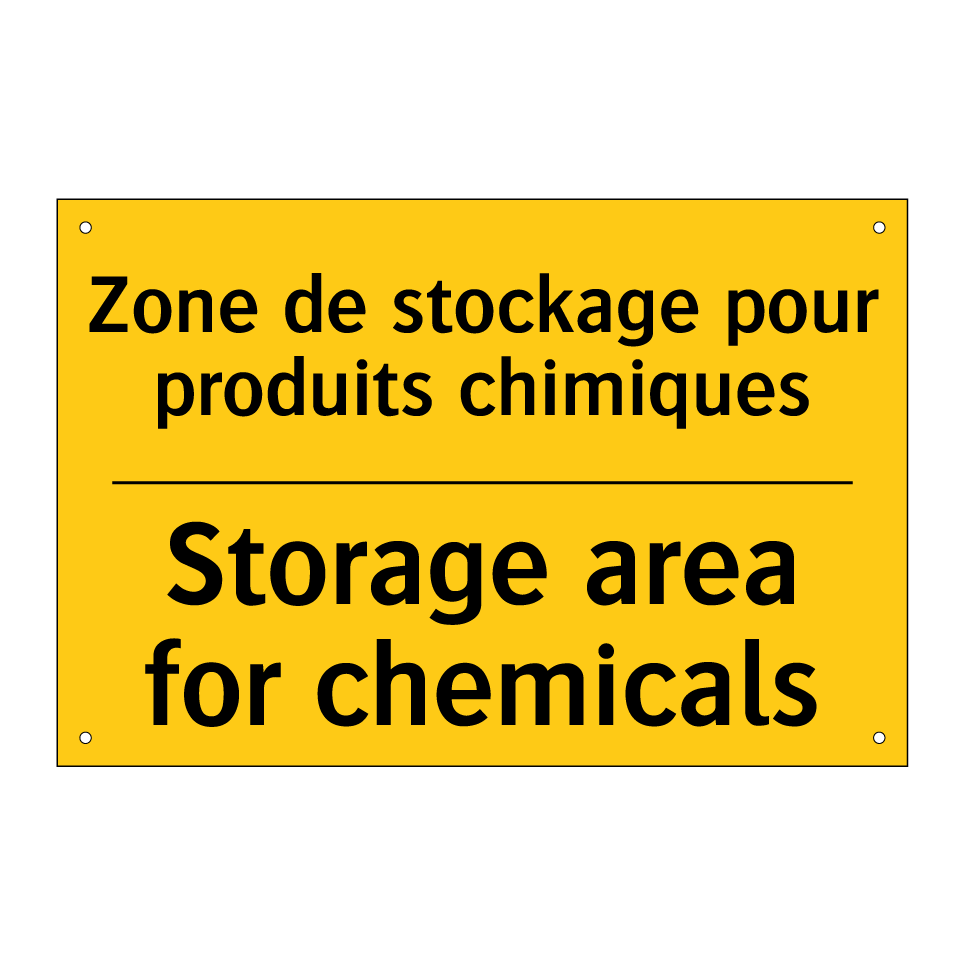 Zone de stockage pour produits  /.../ - Storage area for chemicals