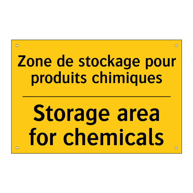 Zone de stockage pour produits  /.../ - Storage area for chemicals