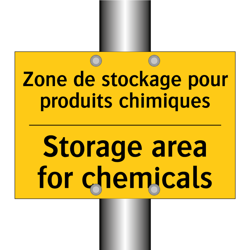 Zone de stockage pour produits  /.../ - Storage area for chemicals