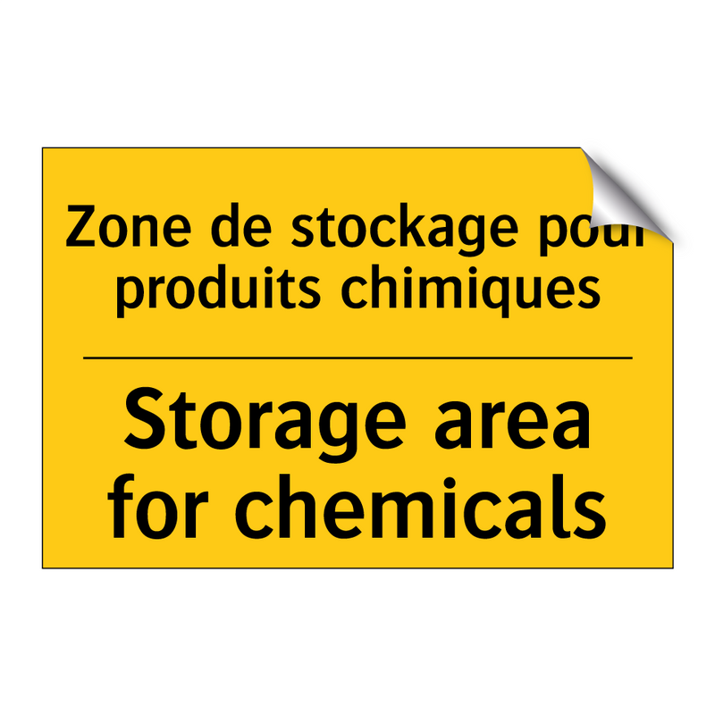 Zone de stockage pour produits  /.../ - Storage area for chemicals
