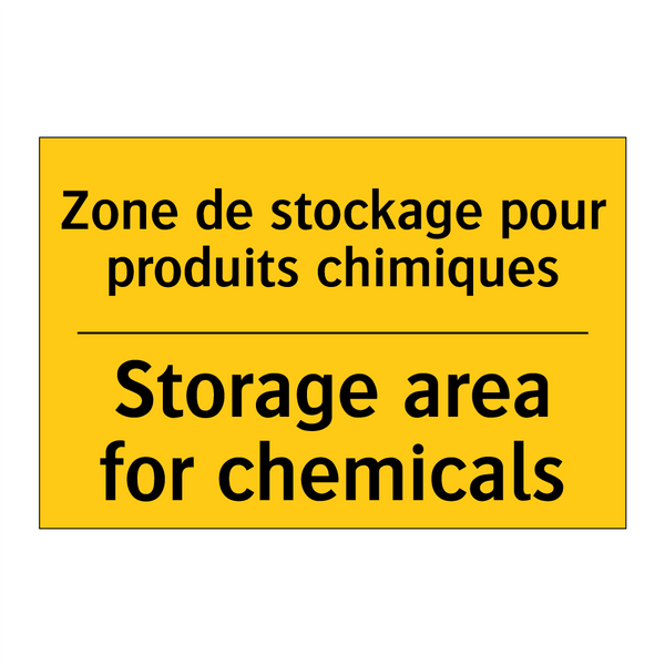 Zone de stockage pour produits  /.../ - Storage area for chemicals