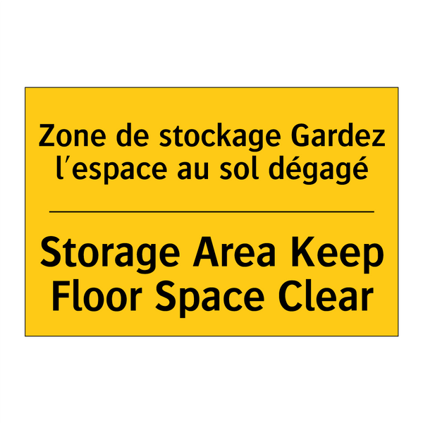 Zone de stockage Gardez l'espace  /.../ - Storage Area Keep Floor Space  /.../
