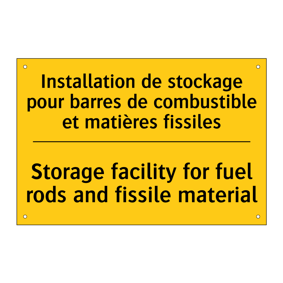 Installation de stockage pour  /.../ - Storage facility for fuel rods  /.../