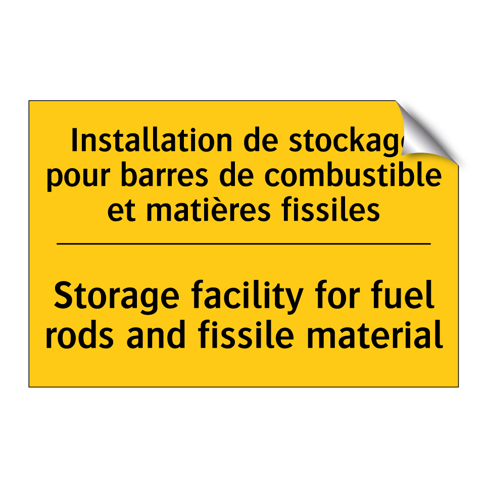 Installation de stockage pour  /.../ - Storage facility for fuel rods  /.../