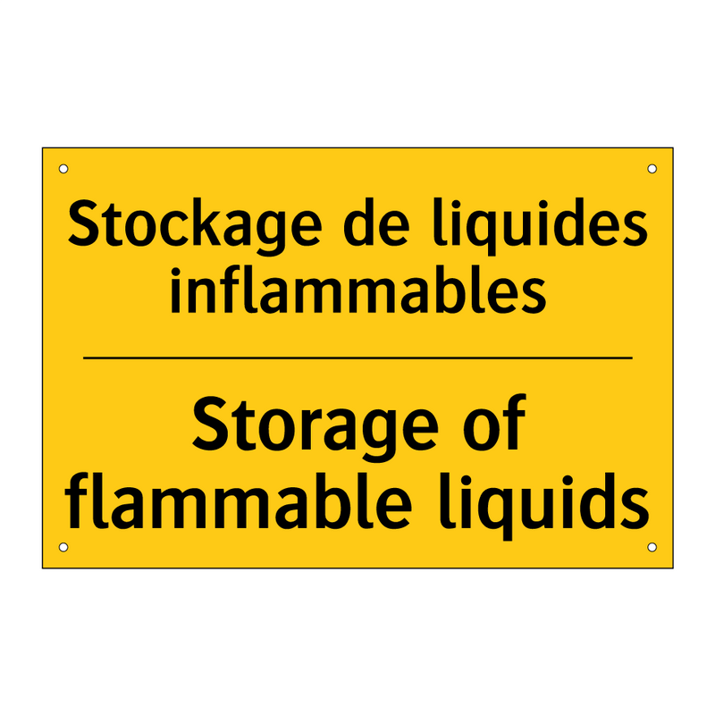 Stockage de liquides inflammables /.../ - Storage of flammable liquids