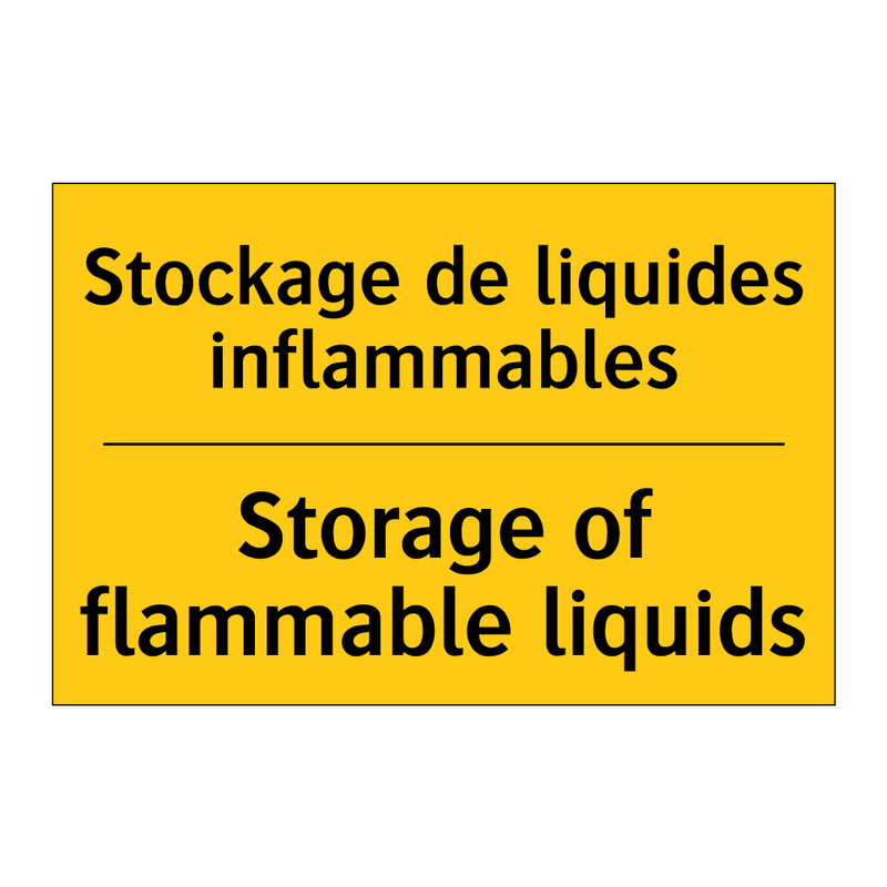 Stockage de liquides inflammables /.../ - Storage of flammable liquids