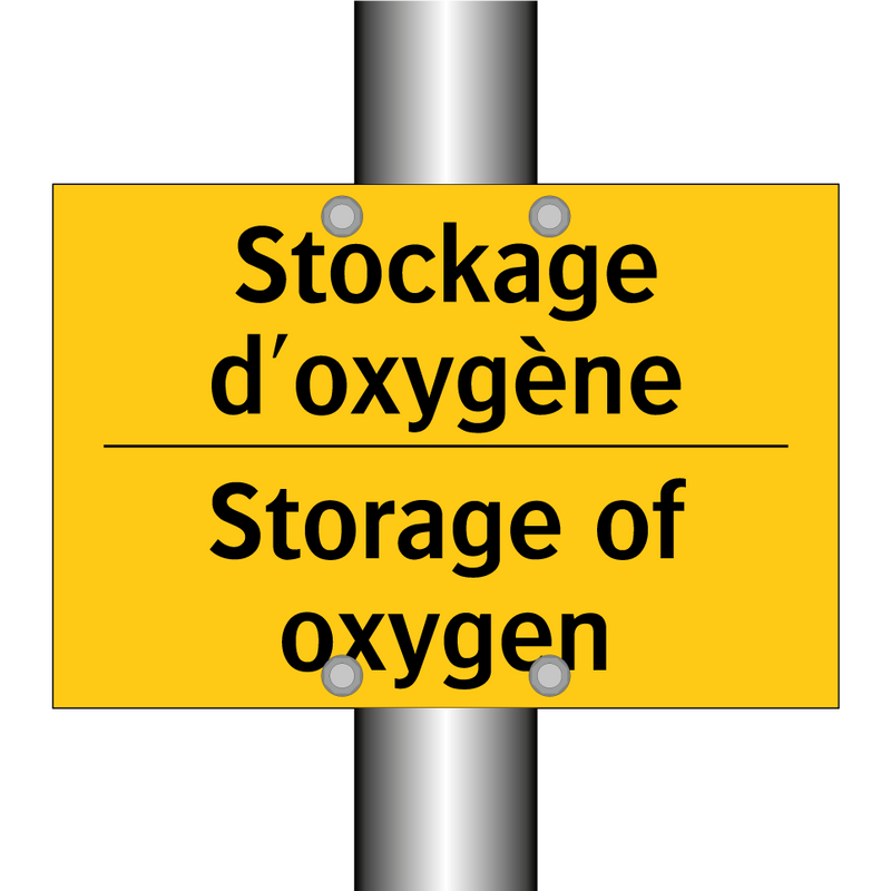 Stockage d'oxygène - Storage of oxygen