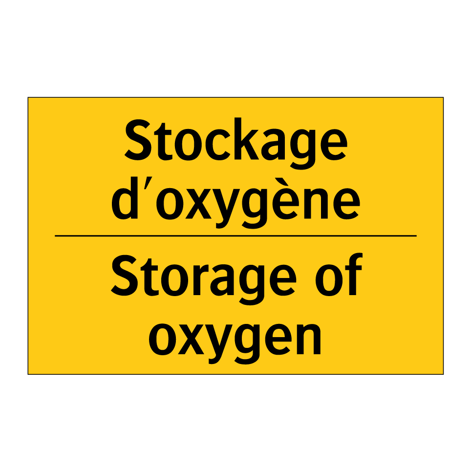 Stockage d'oxygène - Storage of oxygen