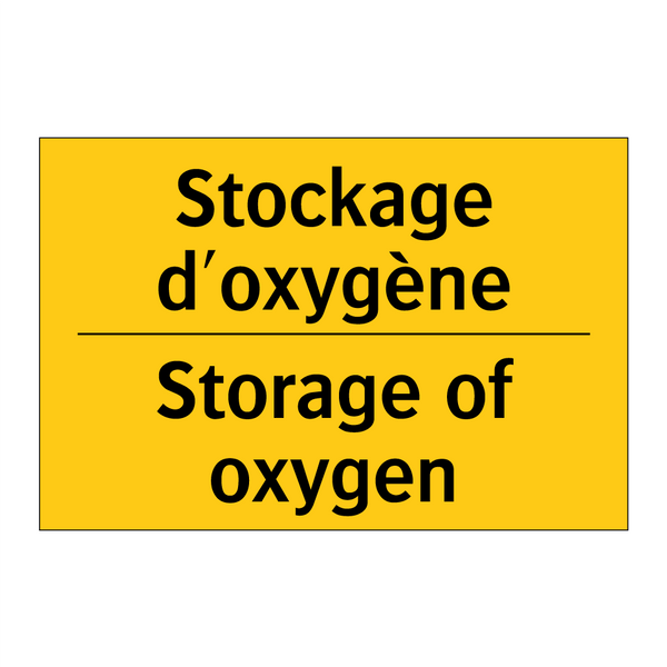 Stockage d'oxygène - Storage of oxygen