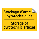 Stockage d'articles pyrotechniques /.../ - Storage of pyrotechnic articles /.../