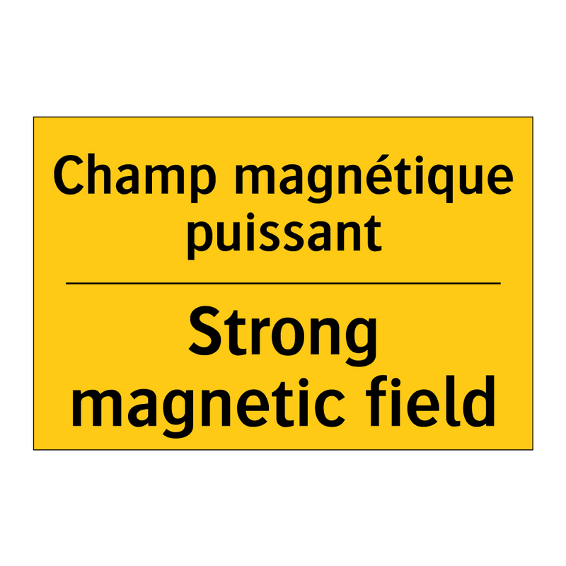 Champ magnétique puissant - Strong magnetic field