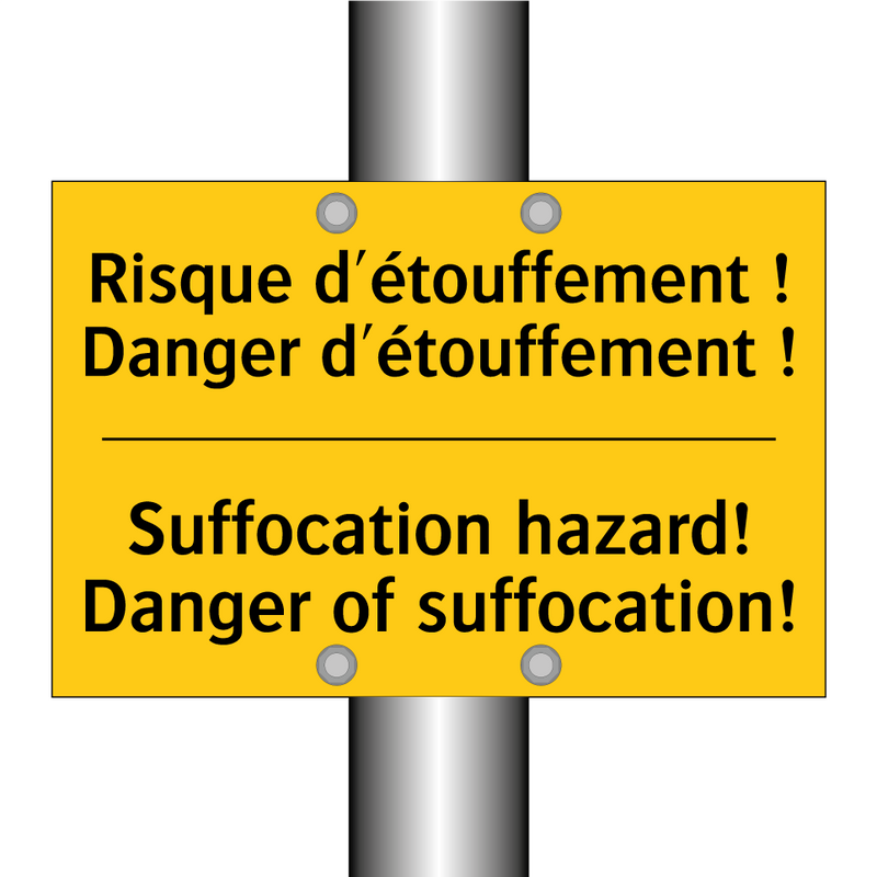 Risque d'étouffement ! Danger  /.../ - Suffocation hazard! Danger of  /.../