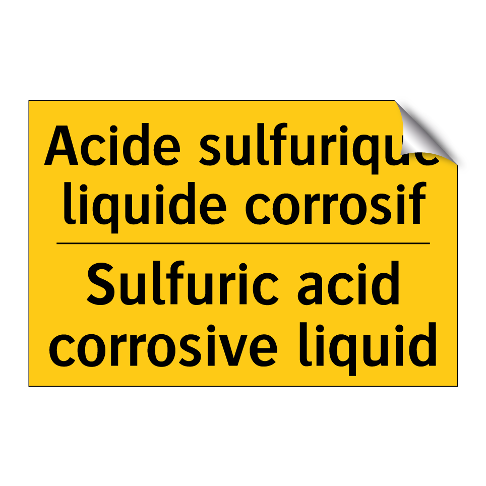 Acide sulfurique liquide corrosif /.../ - Sulfuric acid corrosive liquid