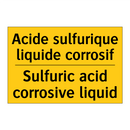Acide sulfurique liquide corrosif /.../ - Sulfuric acid corrosive liquid