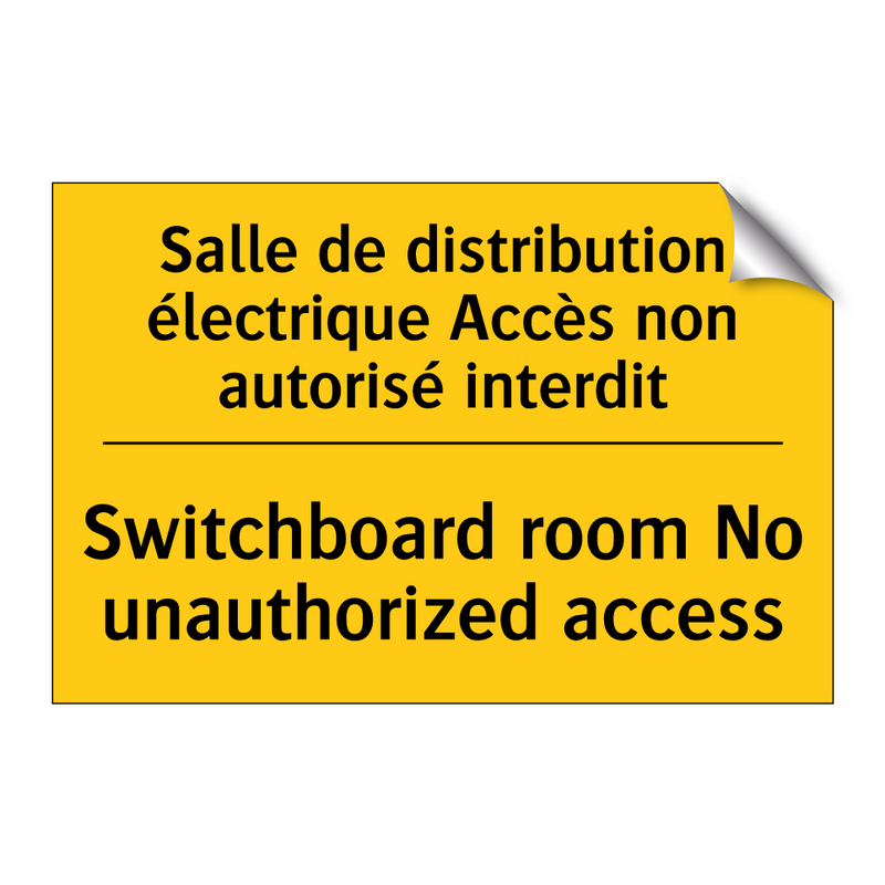 Salle de distribution électrique  /.../ - Switchboard room No unauthorized  /.../
