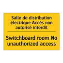 Salle de distribution électrique  /.../ - Switchboard room No unauthorized  /.../