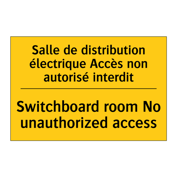 Salle de distribution électrique  /.../ - Switchboard room No unauthorized  /.../