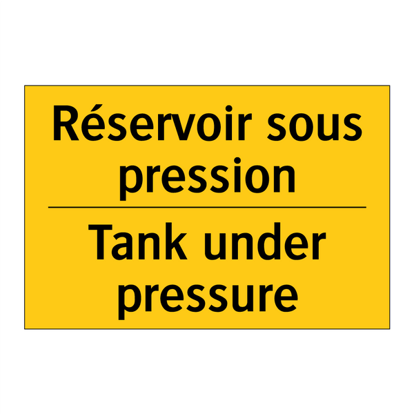 Réservoir sous pression - Tank under pressure