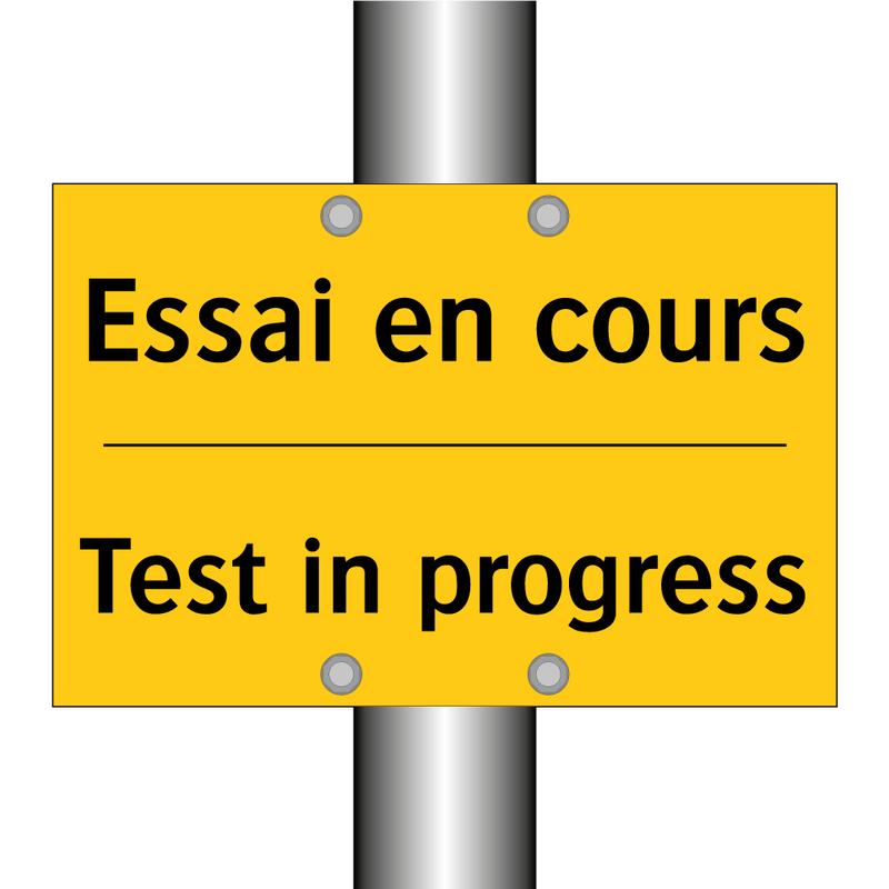 Essai en cours - Test in progress