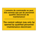 L'armoire de commande ne peut  /.../ - The control cabinet may only be  /.../