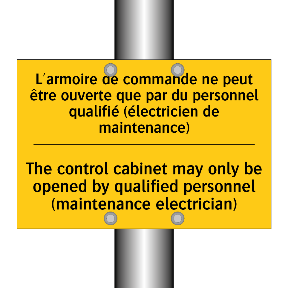 L'armoire de commande ne peut  /.../ - The control cabinet may only be  /.../