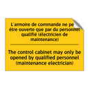 L'armoire de commande ne peut  /.../ - The control cabinet may only be  /.../