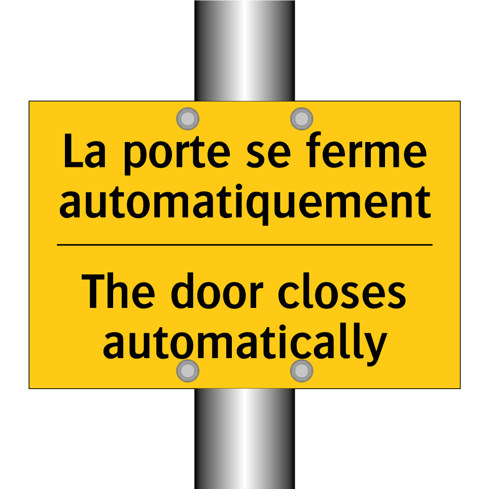 La porte se ferme automatiquement /.../ - The door closes automatically