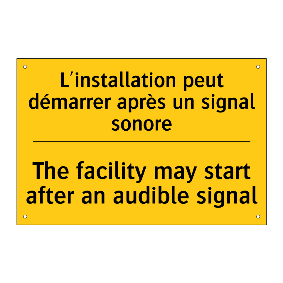 L'installation peut démarrer après  /.../ - The facility may start after an  /.../