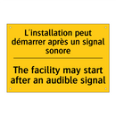 L'installation peut démarrer après  /.../ - The facility may start after an  /.../