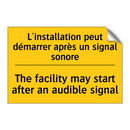 L'installation peut démarrer après  /.../ - The facility may start after an  /.../