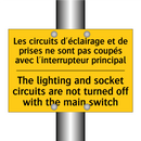 Les circuits d'éclairage et de  /.../ - The lighting and socket circuits  /.../