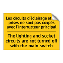 Les circuits d'éclairage et de  /.../ - The lighting and socket circuits  /.../
