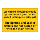Les circuits d'éclairage et de  /.../ - The lighting and socket circuits  /.../